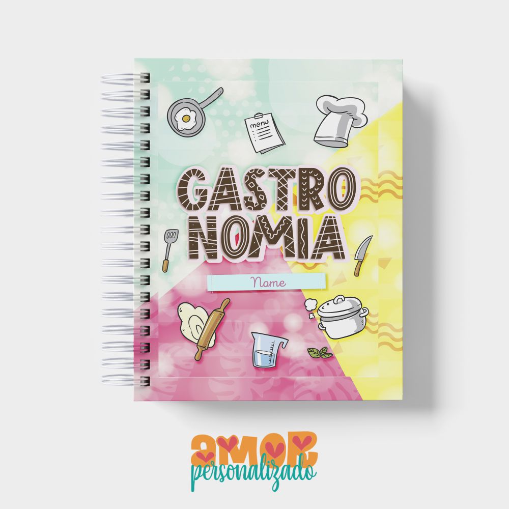 Caderno Personalizado Gastronomia 15x21cm Capa Personalizada Com Nome Shopee Brasil 4689