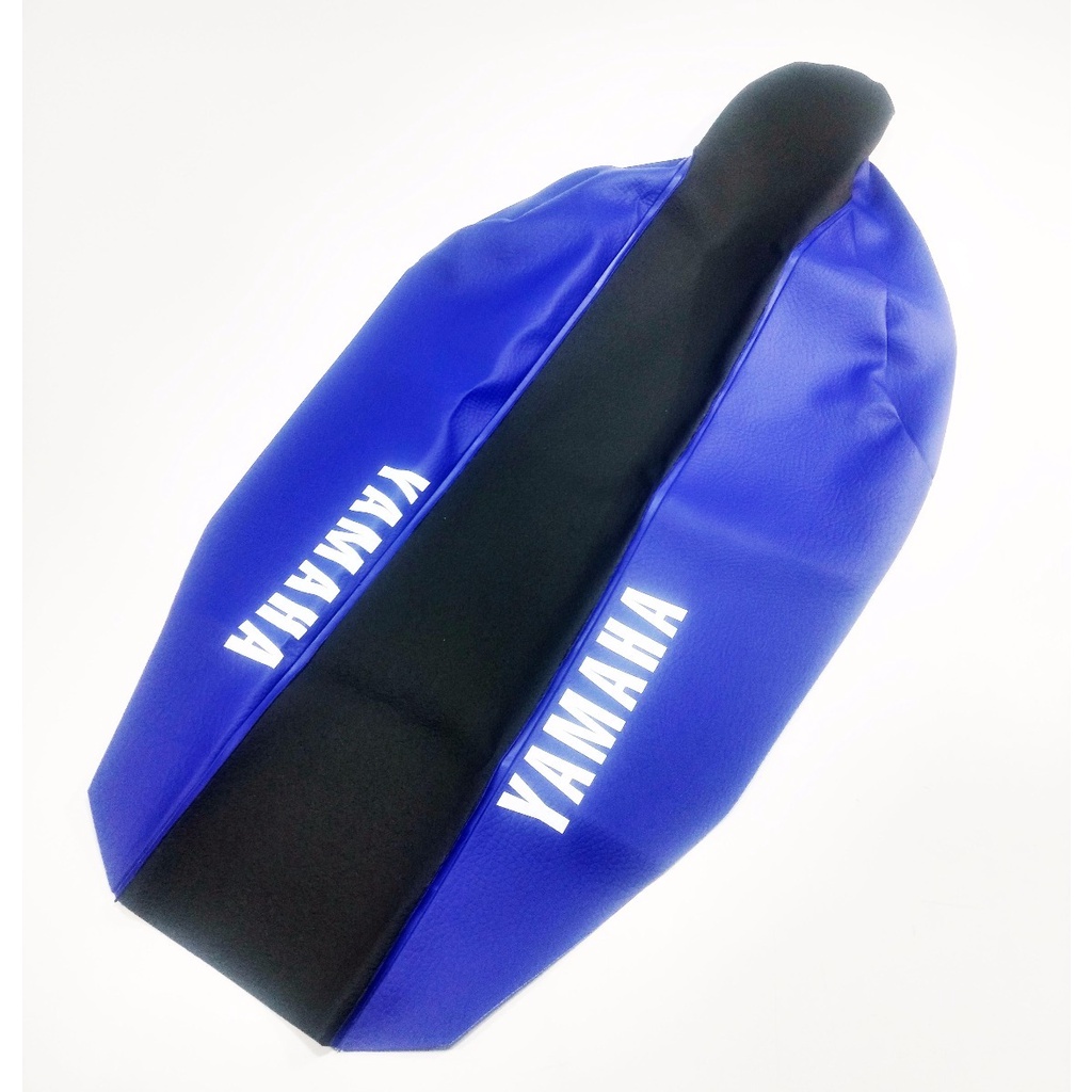 Capa Do Banco l Yamaha Wr 250 / 450 Com Escrita No Modelo Original - Preto Com Azul / Antiderrapante / Fibra de Carbono