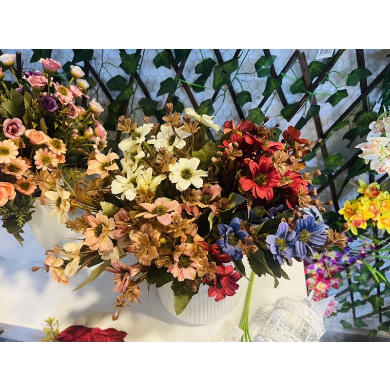 Flores Artificiais buque de flor 30cm tem 6ramozinhas decoracao de casa Decoração criativa de buquê Decoração de mesa