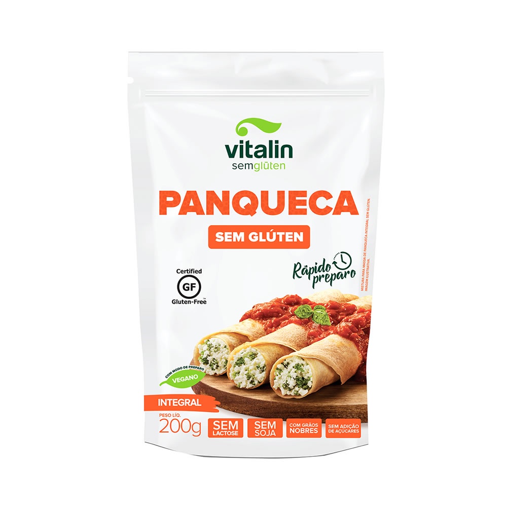 Massa para Panqueca Sem Glúten 200g - Vitalin