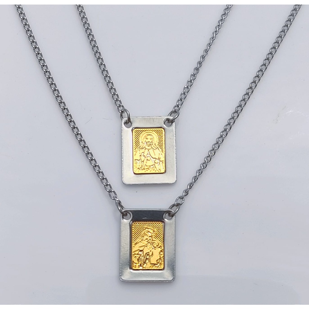 Escapulario Nossa Senhora do Carmo em Aço Inox em Oferta na Shopee