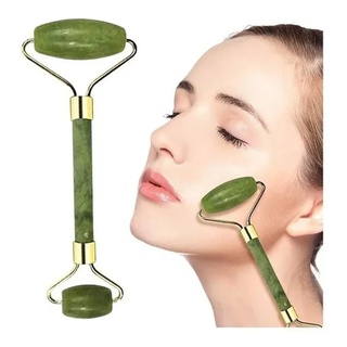 Massageador Facial Pedra De Jade Rolo Anti Rugas Stress