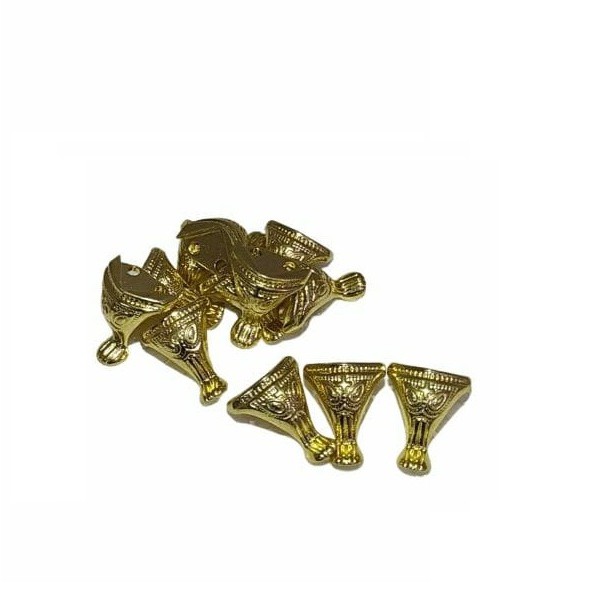 Kit 12 Pezinho Metal Pata Elefante Pata Egípcia Pequeno para Bandejas Dourado