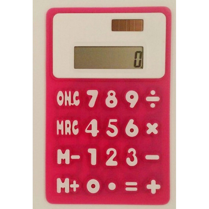 Calculadora Flexível Rosa De Borracha 8 Dígitos Solar E Bateria em Oferta na Shopee