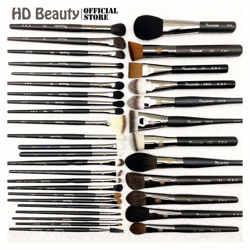 Picasso Esquilo 39 Pçs Pincéis De Maquiagem Conjunto Sombra De Olho Fundação Pó Delineador Cílios Cosméticos Para Rosto