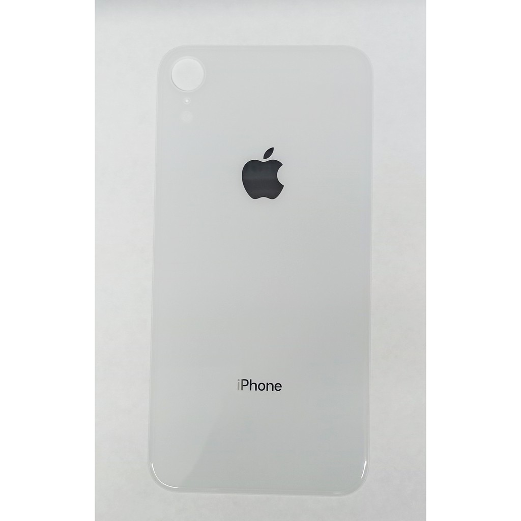 Tampa Vidro Com Furo Maior da Camera  Compativel iPhone XR Branca ( envio imediato )