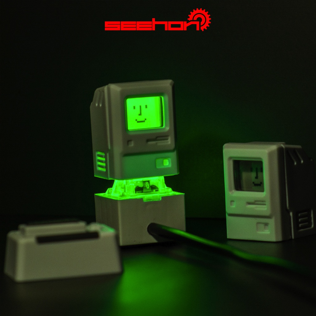 「 SEEHON Oficial STORE 」 Nostalgic Mini Macintosh Teclas Classic Retro MAC Designer Hat Chapéu Mecânico FC Teclados Mecânicos Cute keycap