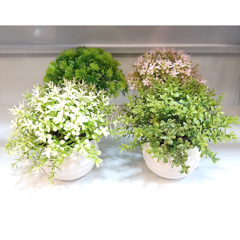 Enfeites Mini Vasinhos Plantas Artificiais Decorativos Flores | Shopee  Brasil