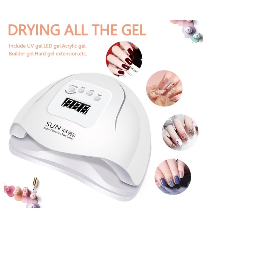 Cabine Led Uv 48w Sun 5X Fundo Metalizado Forninho Estufa para Secagem de Unha Acrigel