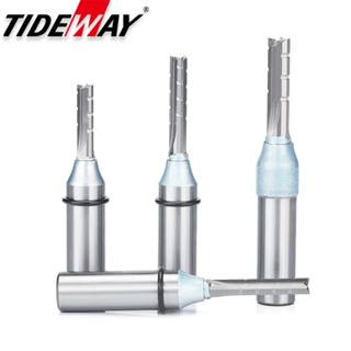 Tideway 1/2 Haste 3 Flautas Corte Reto Router Bit TCT Cortadores Carpintaria CNC Slot Bits em Oferta na Shopee