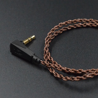 KZ Eerphone Cabo Original De Alta Pureza De Atualização De Torção De Cobre Sem Oxigênio 0,75 mm Pino Banhado A Ouro-ZS6 ZST ZSR ZS10 ZSX
