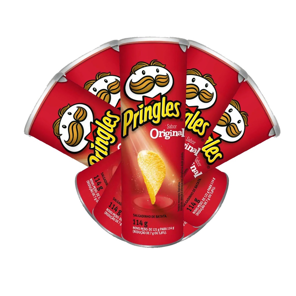 Batata Original 114g Pringles Kit Com 5 Unidades Shopee Brasil