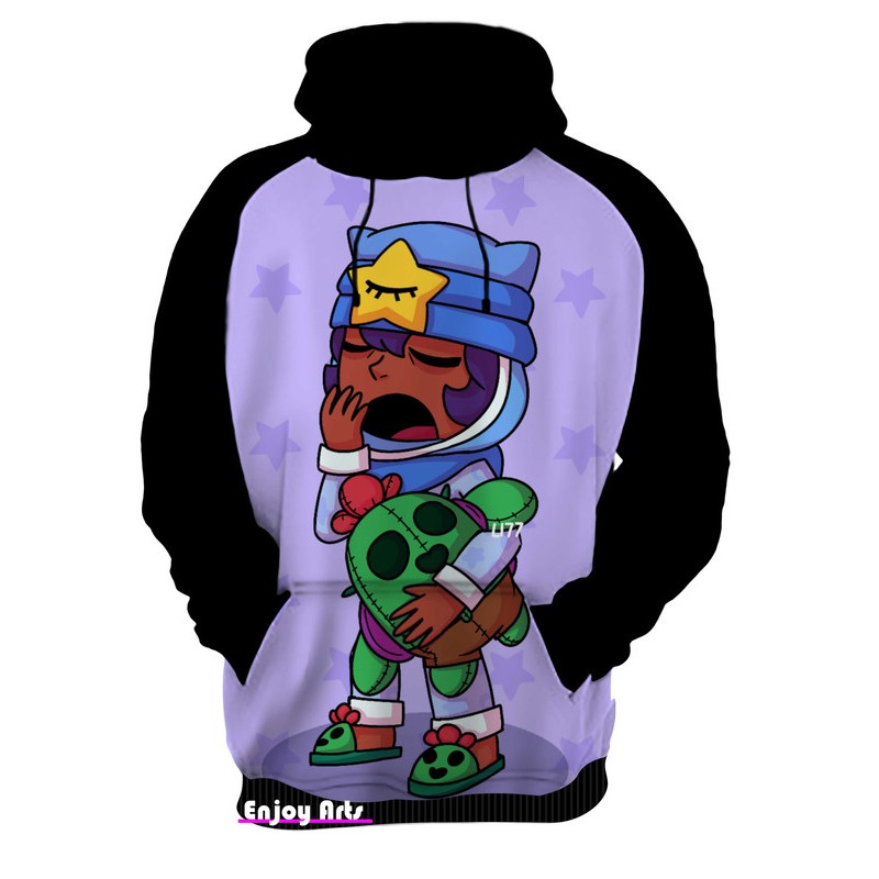 blusa moletom canguru 3d full brawl stars jogo