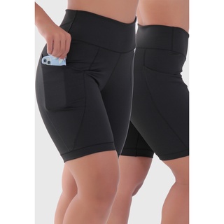 KIT 4 Bermudas Fitness com Bolso Play Academia