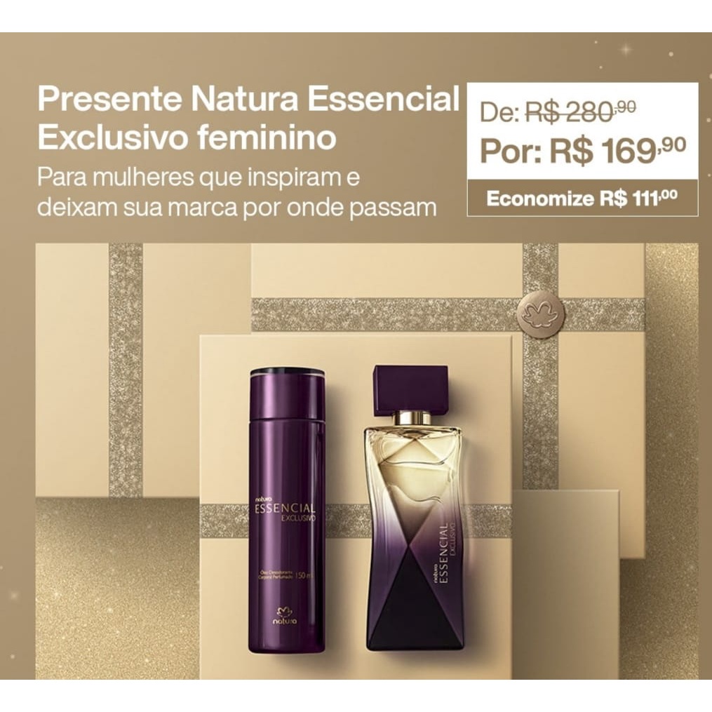 Kit Essencial Natura Exclusivo Feminino + Óleo perfumado | Shopee Brasil