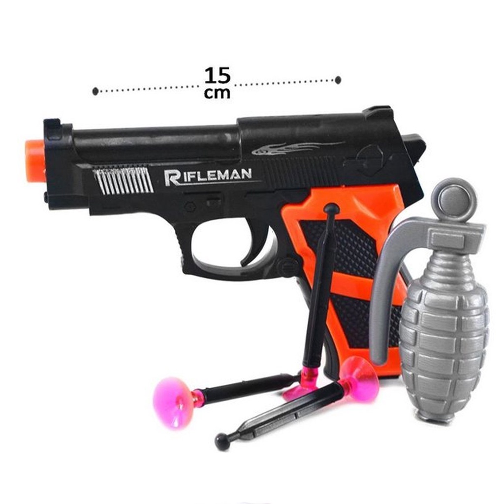 Brinquedo Arminha Pistola Infantil Lança Dardo Ventosa Armas