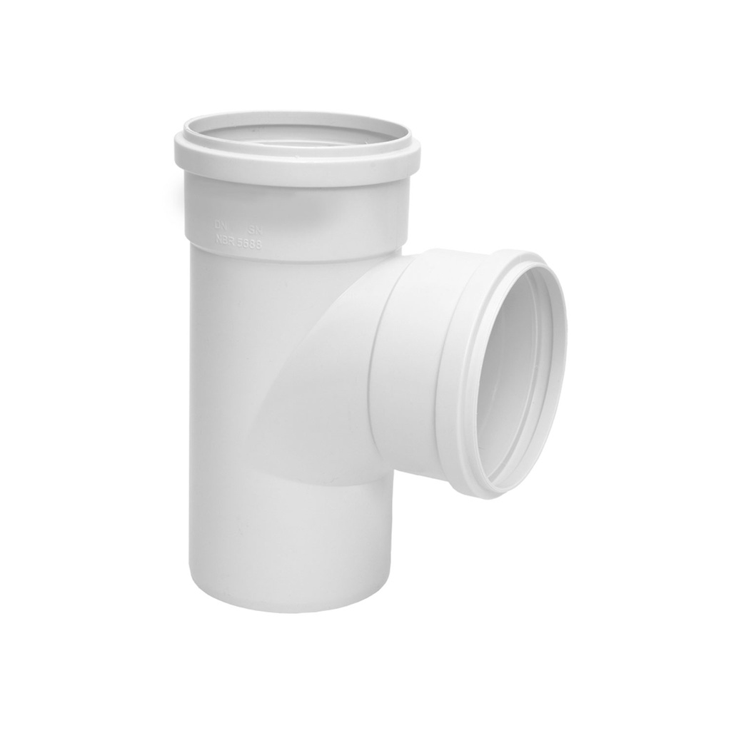 Te PVC Esgoto 100mm DN100 Branco Soldável Hidráulica em Oferta na Shopee