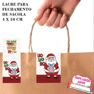 Etiquetas Adesivos Lacre para Sacolas com Tema Natal