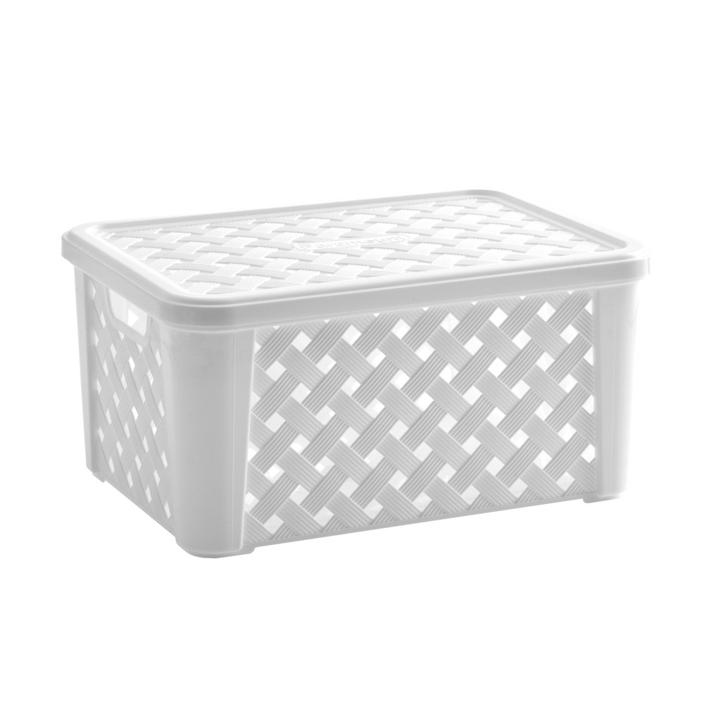 Cesto Organizador Rattan C Tampa Branca Paramount X X Ref