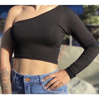 Cropped mula manca com uma manga