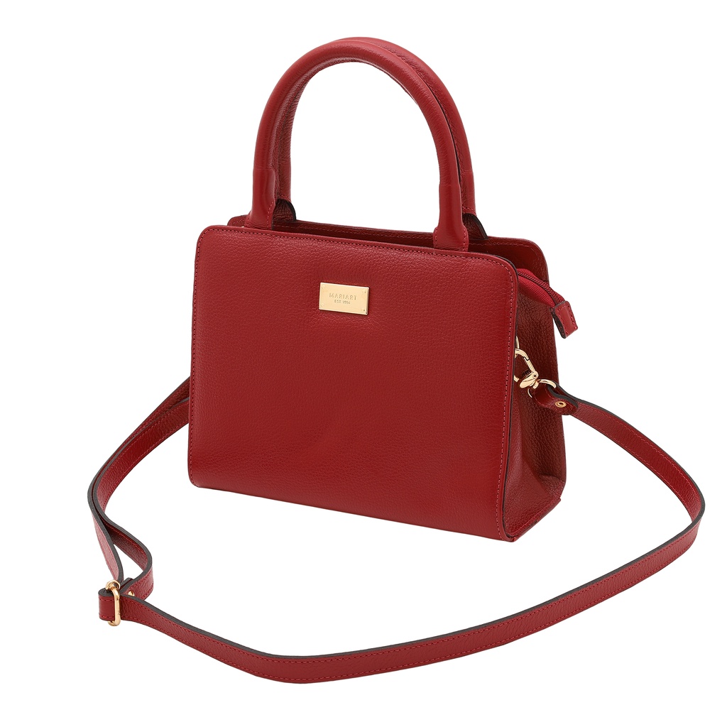 Bolsa Feminina Tote Alça Transversal Couro Legítimo Fechamento Zíper Mariart Maia