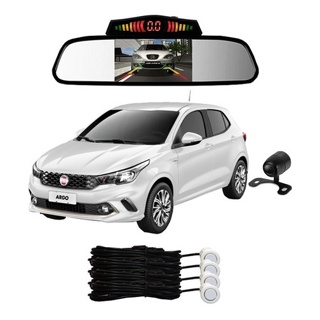 Sensor De Ré + Espelho Camera Ré Fiat Argo Branco em Oferta na Shopee