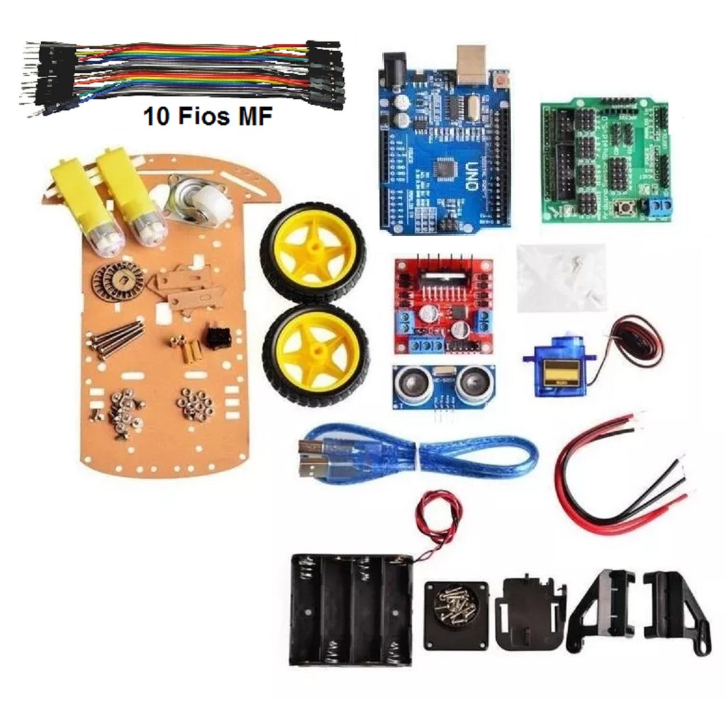 Kit Chassi Carro Robotico 2 Motores Inteligente Smart  PARA Arduino UNO Nano Mega2560 Mini