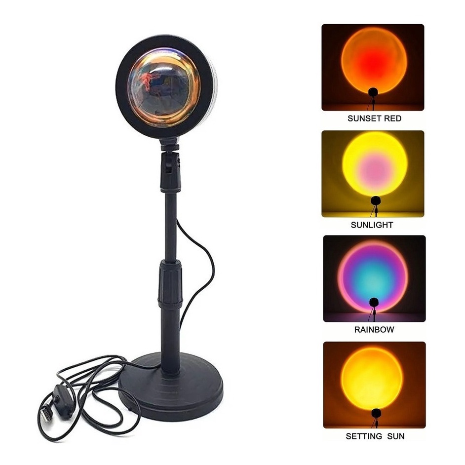 Luminária Projetor Sunset Lamp Por Do Sol Abajur Led MLG-100