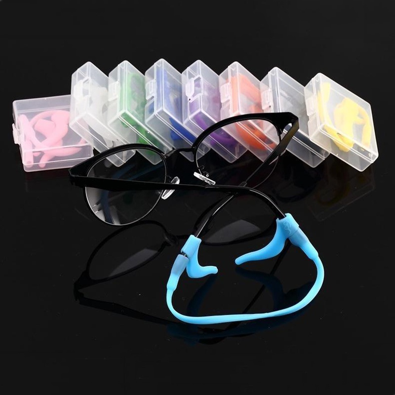 Kids Soft Silicone Non-slip Strap Ear Hooks Set Glasses Accessories Fixing Rope Set Eyewear Chain