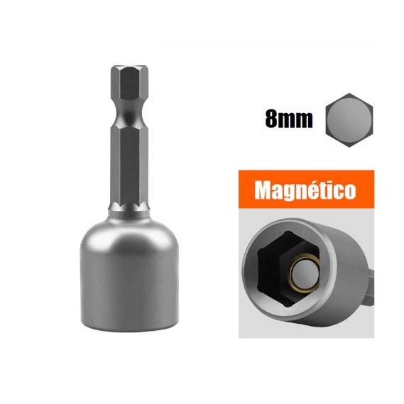 Soquetes Magnéticos 8mm x 42mm - Ferramenta Profissional