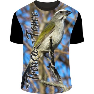 Camiseta pássaro trinca ferro estampa total