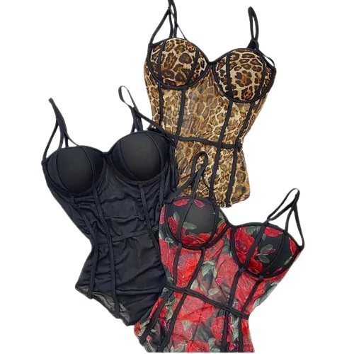 Body Feminino Anitta Tule Alcinha Sex Transparência