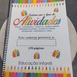 Apostila de Alfabetização A4 com 170 atividades em Oferta na Shopee