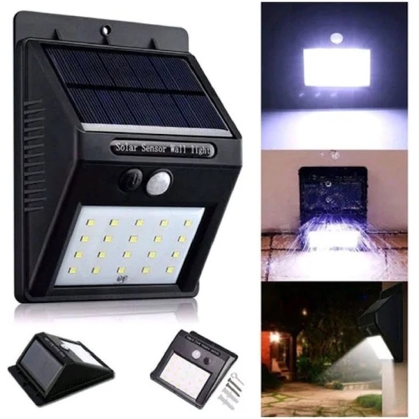Luminária Solar Sensor Movimento Ideal Jardim Portão Área Externa