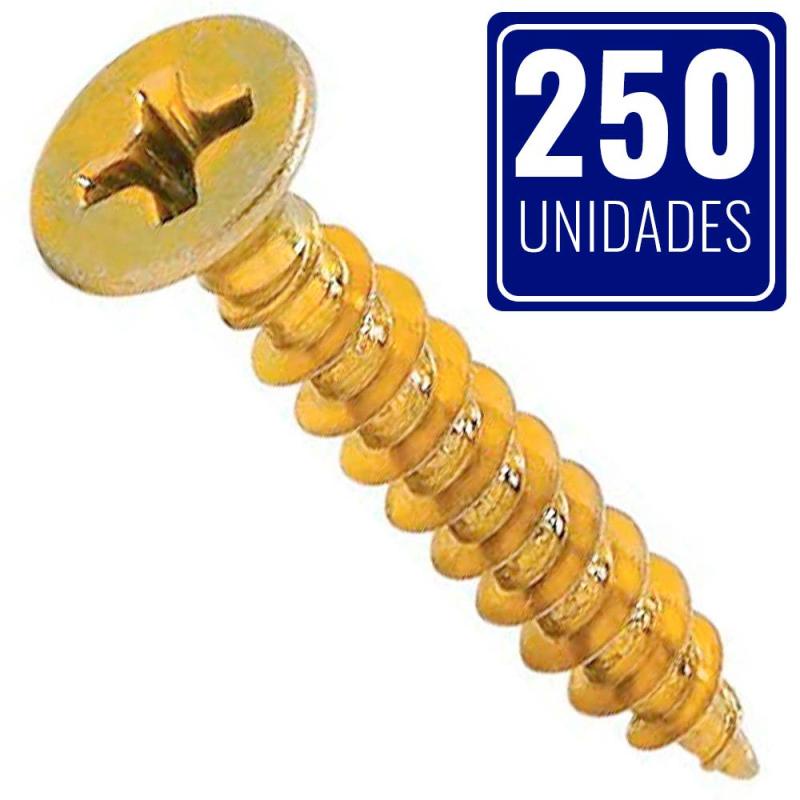 Parafuso Chipboard Cabeça Chata Phillips 4.0 x 30mm Caixa 250 Unidades CHIPCH4.0X30BC BELENUS em Oferta na Shopee