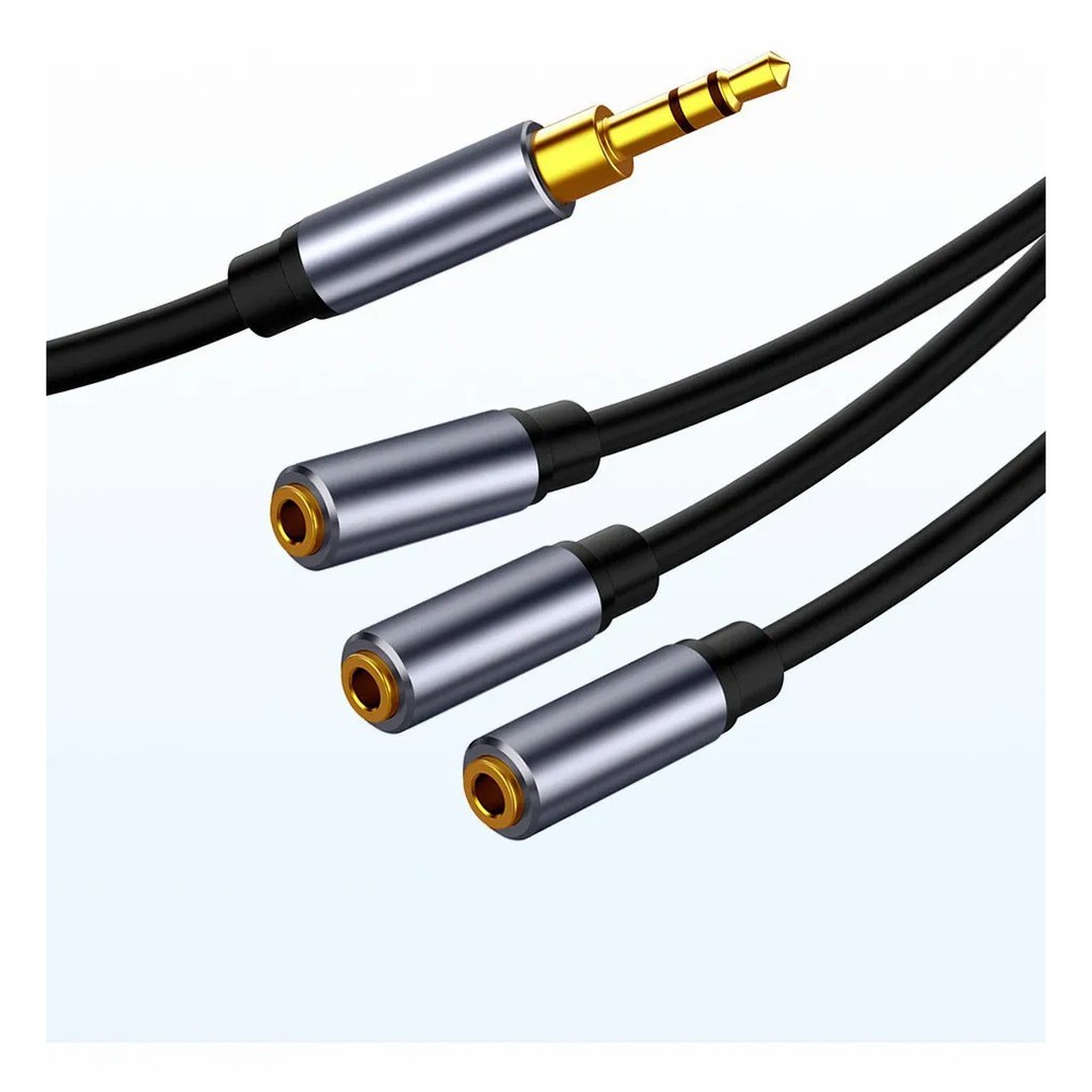 Divisor De Áudio Cabo De Extensão De Áudio 3.5mm Triplo PRONTA ENTREGA