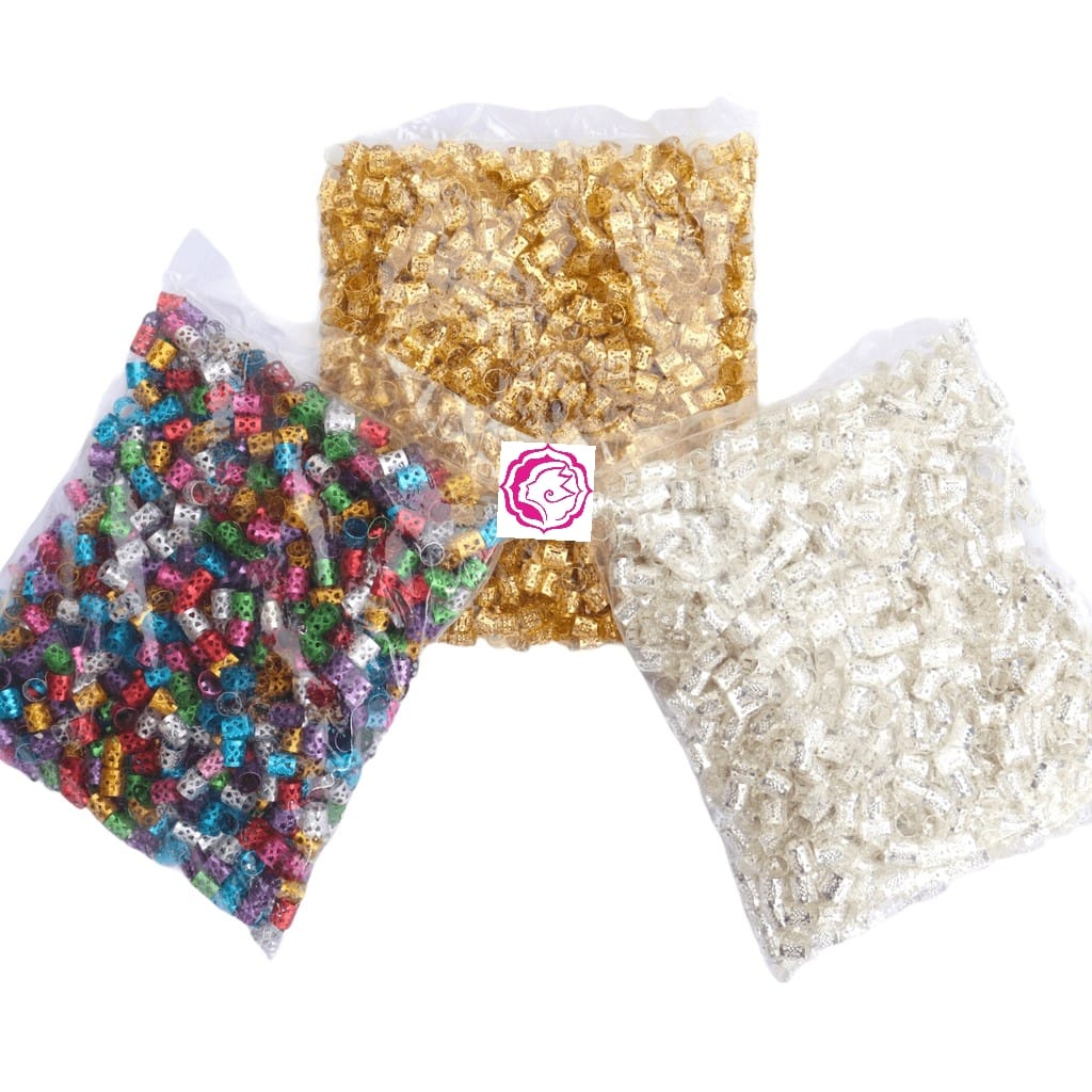 Anéis de Trança - Box Braids Nagô Dread Twist Enfeite 50 Peças/100Peças/200Peças