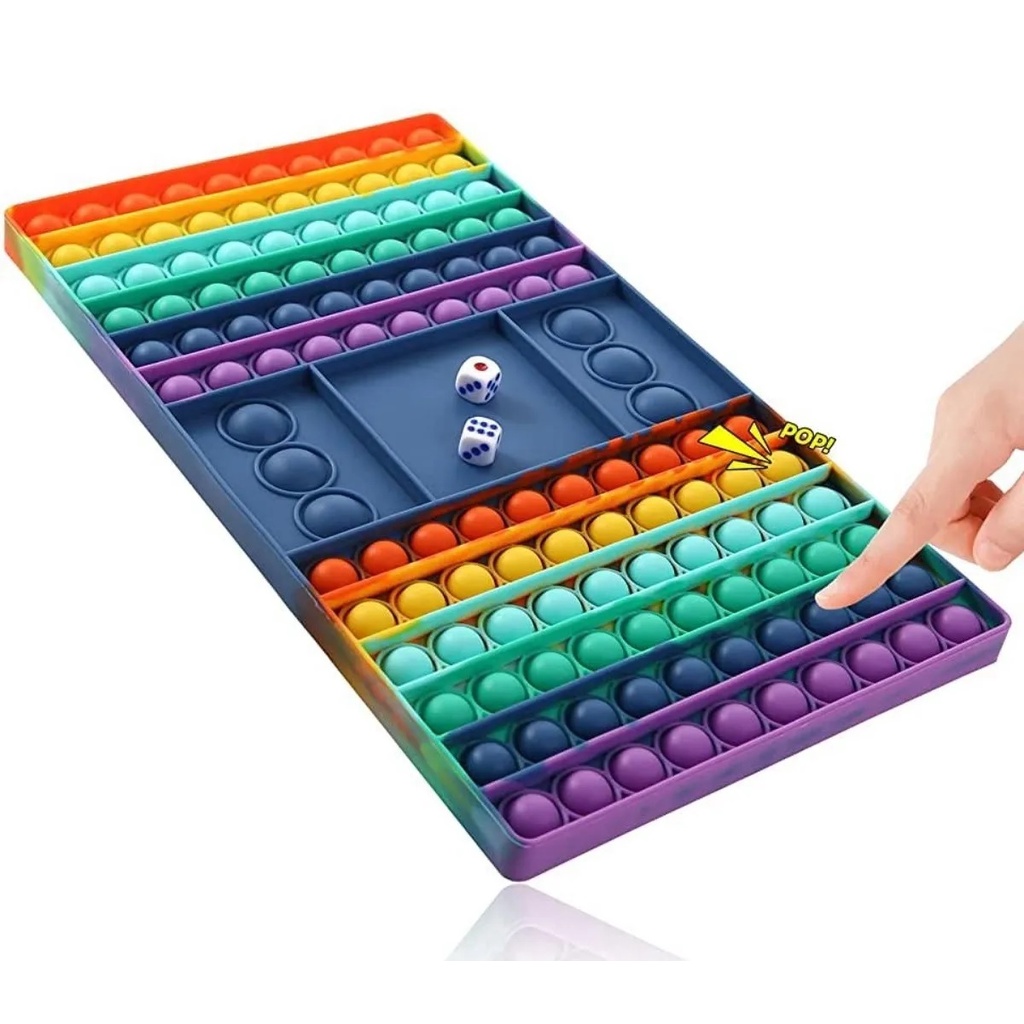 Pop it Fidget Toys Brinquedo Anti Stress Sensorial Colorido Tabuleiro ...