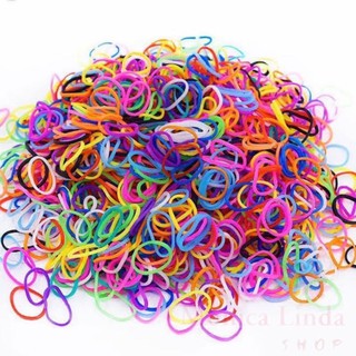 Kit 600 Elásticos Colorido Pequenos De Silicone Para Cabelo Feminino Descartável Multicolorido
