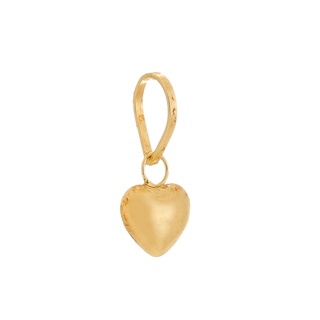 Pingente Coração 5mm Ouro 18k Liso sem pedras Berloque Podendo ser Ultilizado Brinco Colar Corrente ou Tornozeleira