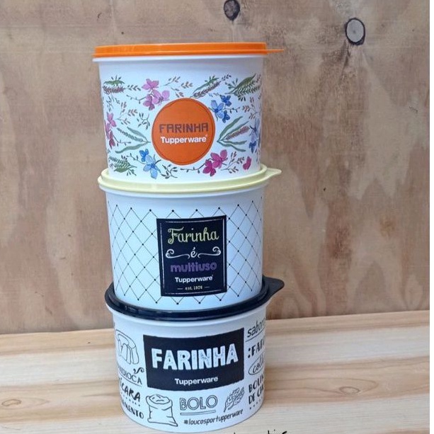 Tupperware Caixa de Farinha Bistrô Floral PB 1,8kg