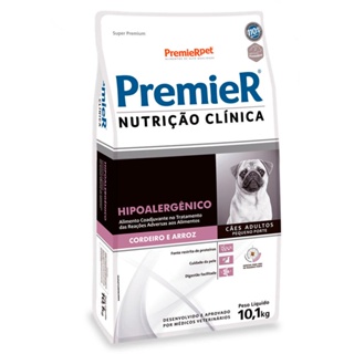 Ração Premier Nutrição Clínica Hipoalergênico Cães Porte Pequeno Cordeiro e Arroz 10,1kg em Oferta na Shopee