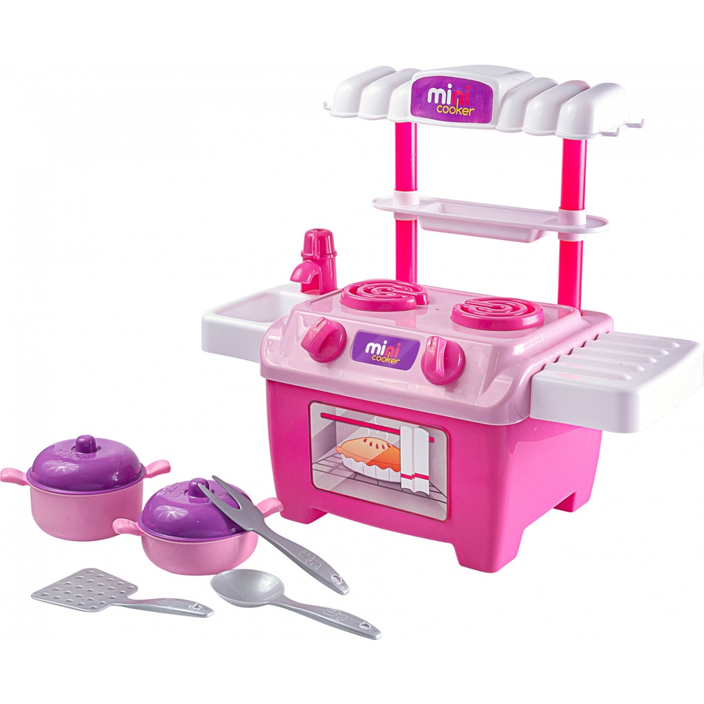 Mini Cooker Fogão Panelinhas Kit Cozinha Infantil Brinquedo Na Solapa BS TOYS 493