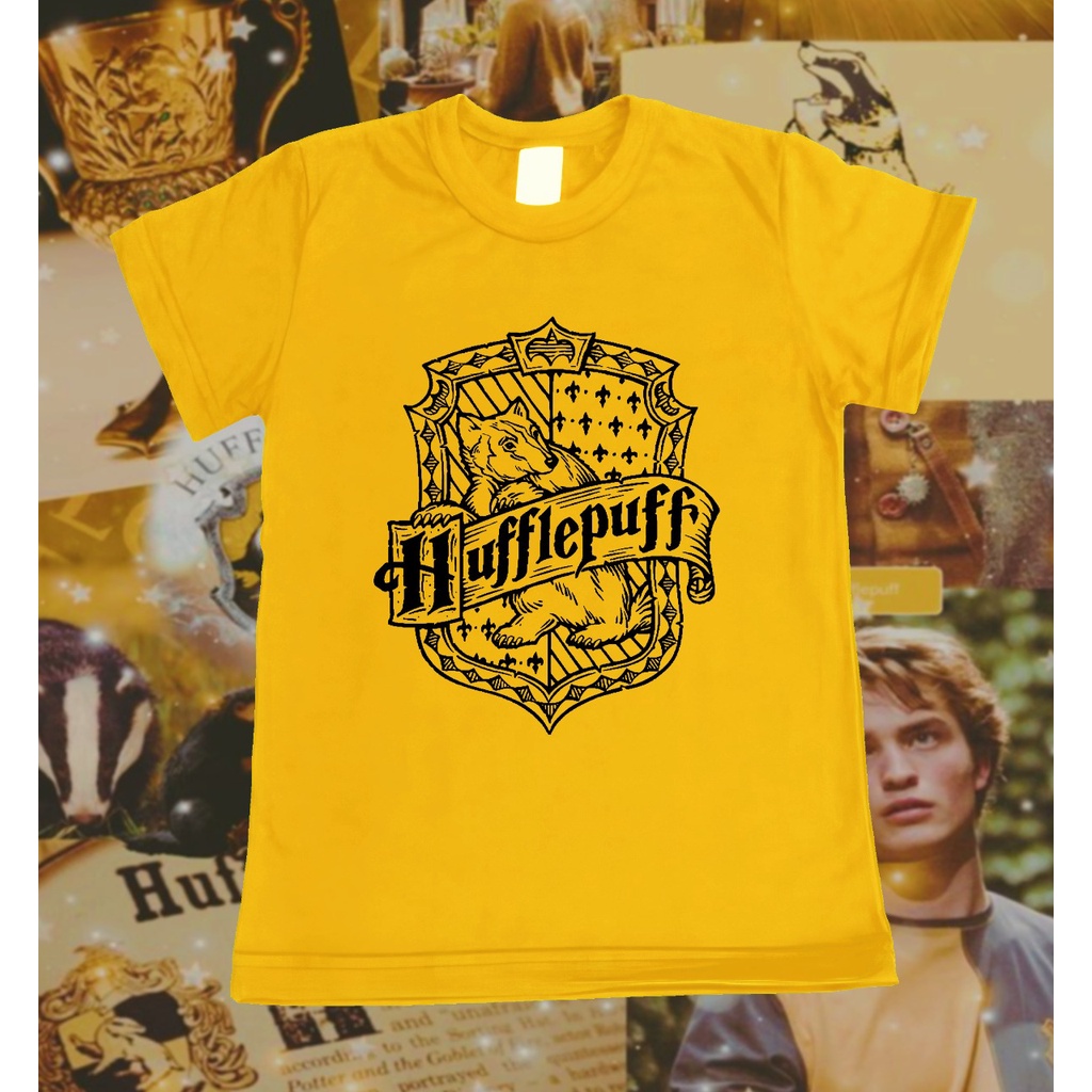Camiseta Harry Potter Lettering Lufa-Lufa - Amarelo em Promoção na