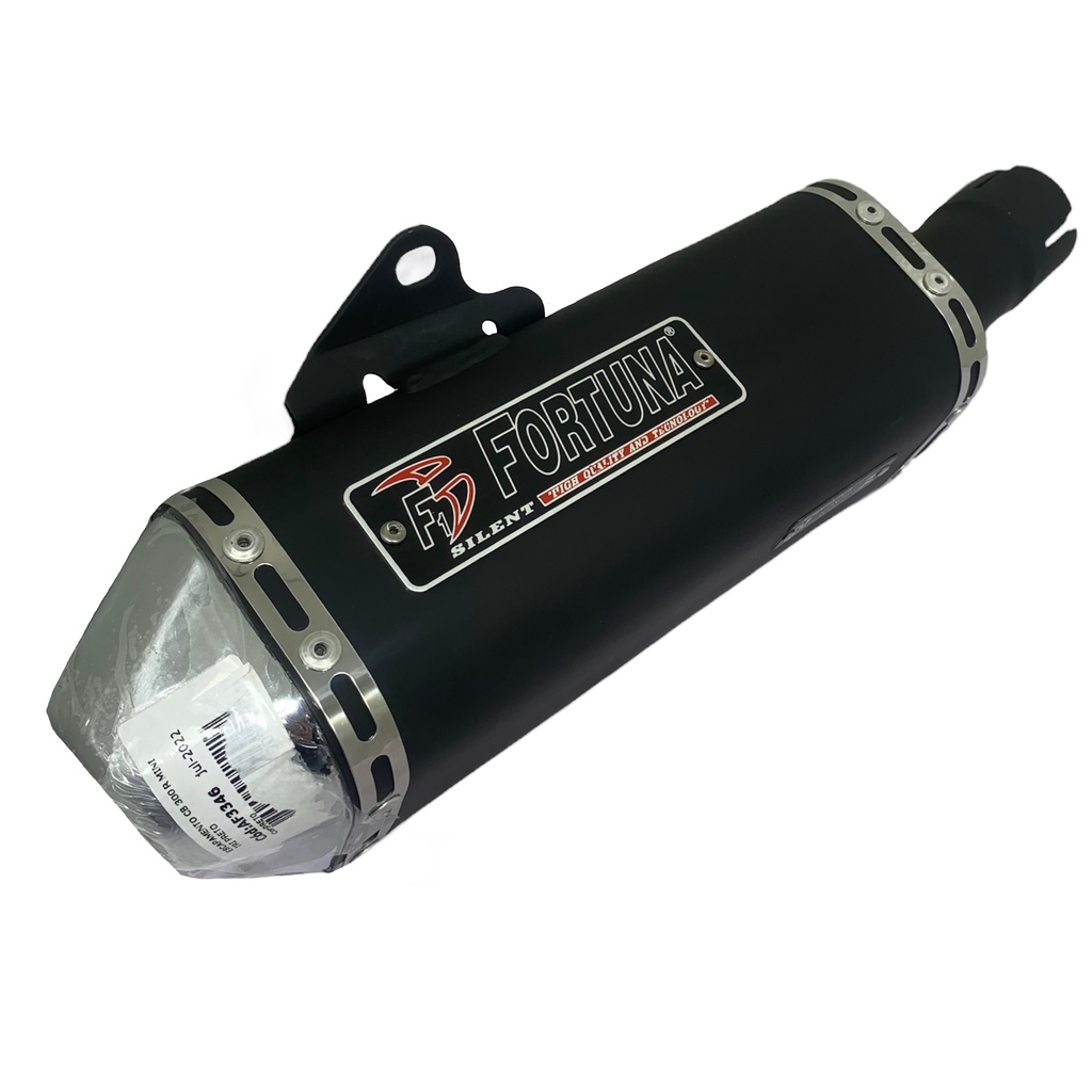 Ponteira Escapamento Fortuna CB 300 R Mini Trioval Preto