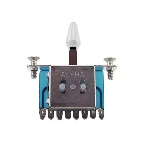 Chave Seletora 3 Posições Alpha Guitarra Telecaster Stratocaster Knob Branco