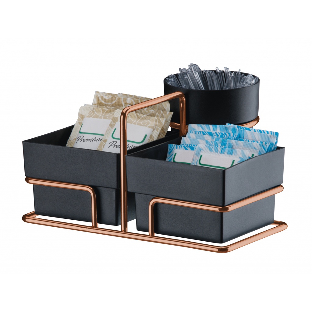Suporte Porta Saches Açúcar Adoçante Mexedor Rosé Gold Future 1180RG