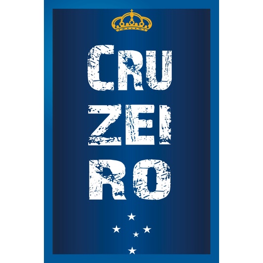 Placa Quadro Decorativo Cruzeiro Mafia Azul Zeiro maior de minas de MDF 6mm (Não empena com tempo) 20x28cm Impressão Direta 67