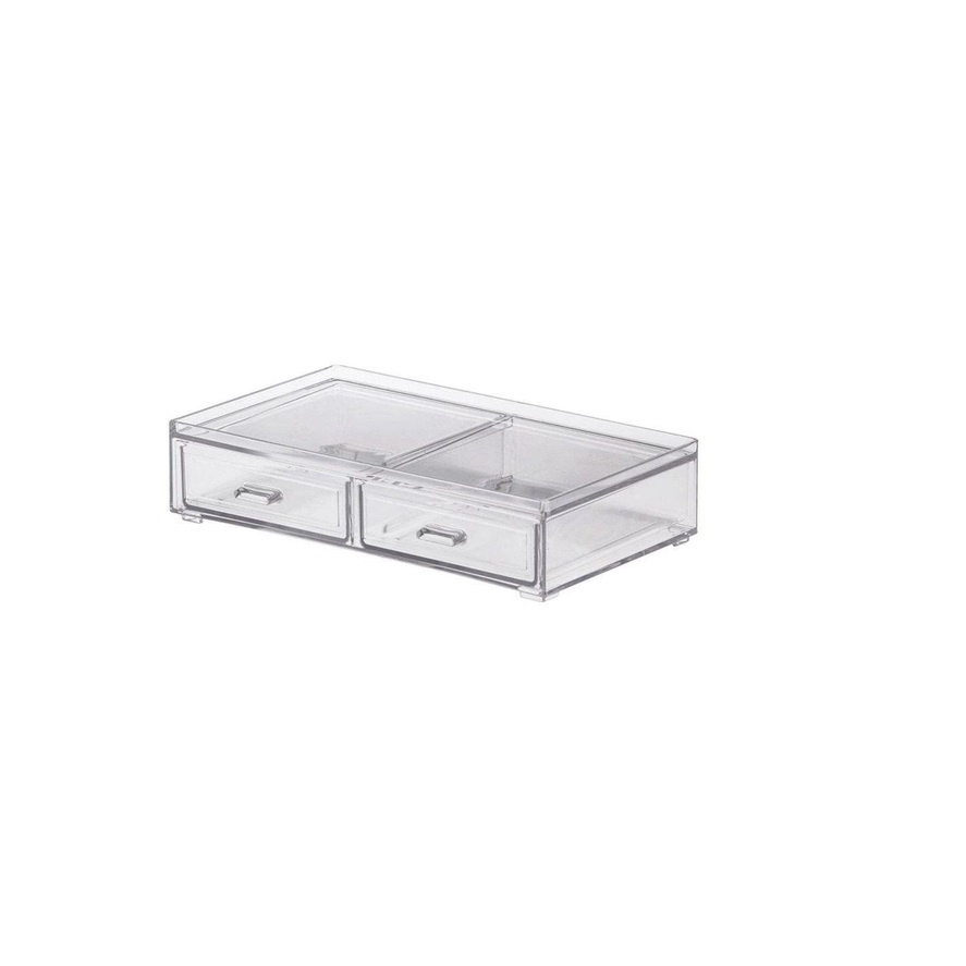 KIT COM 4 CAIXAS ORGANIZADORAS  COM 2 GAVETAS CADA