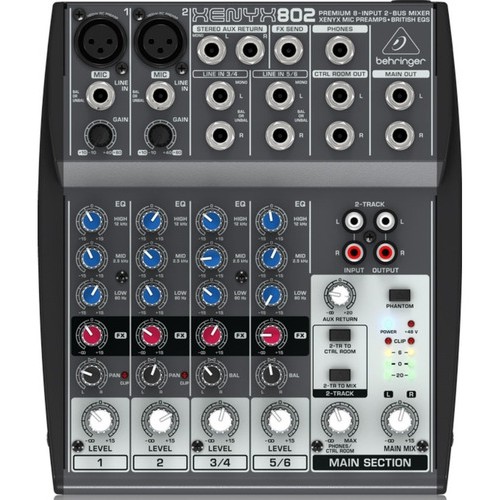 behringer 8 channel mixer with effects